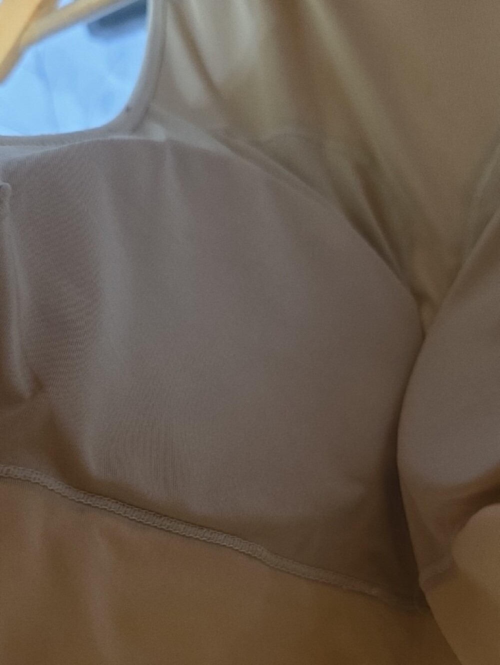 Klassy Network Cream Ribbed Mock Neck Sleeveless Tank - Picture 7 of 7